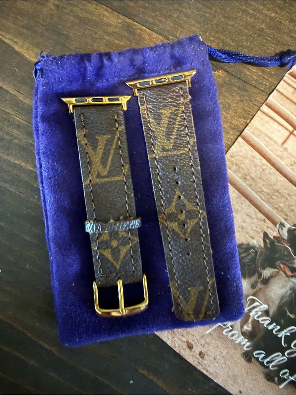 Lv leather apple watch band - Picture 6 of 6